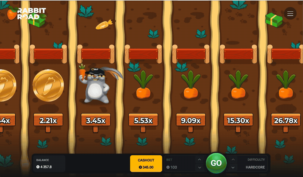 Rabbit Road — gameplay animation (GIF)