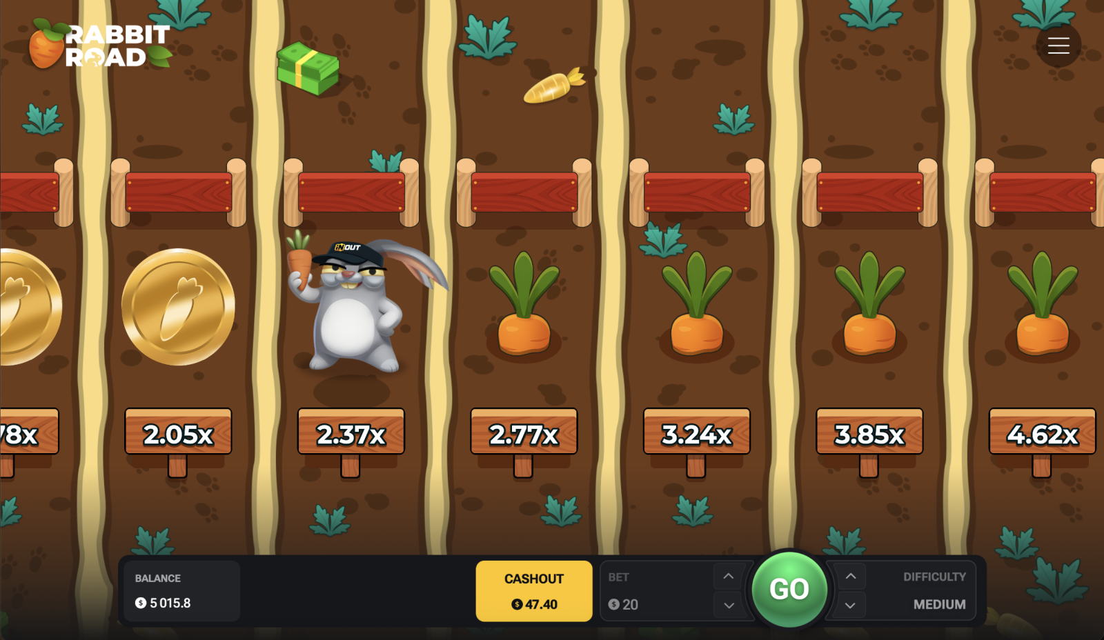 Rabbit Road — desktop gameplay
